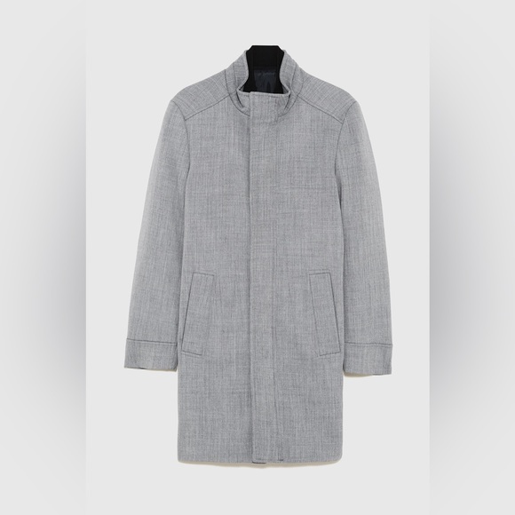 ZARA MAN GRAY COAT BRAND NEW WITH TAGS MEDIUM - Picture 1 of 11